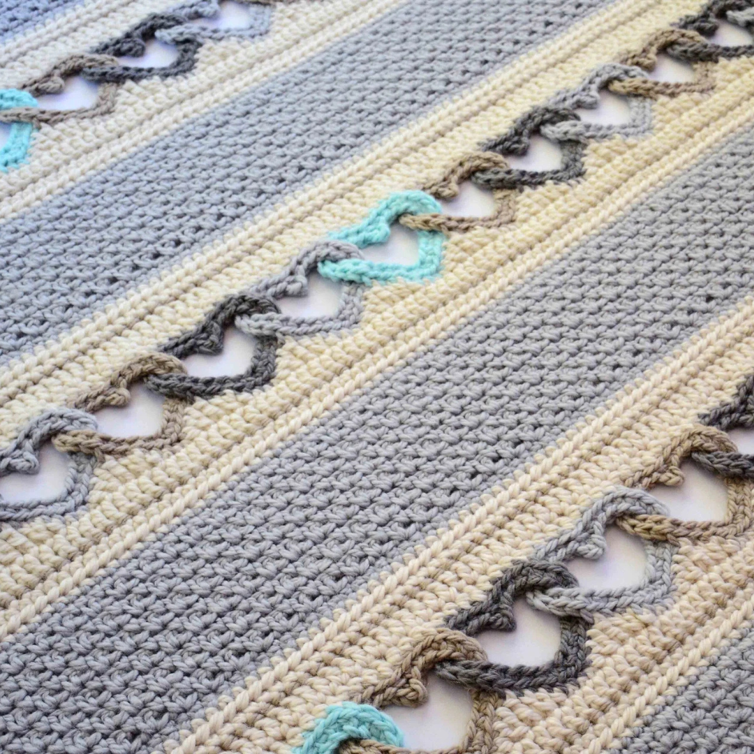 Häkelmuster – Mit ganzem Herzen - Herz-Afghan-Muster