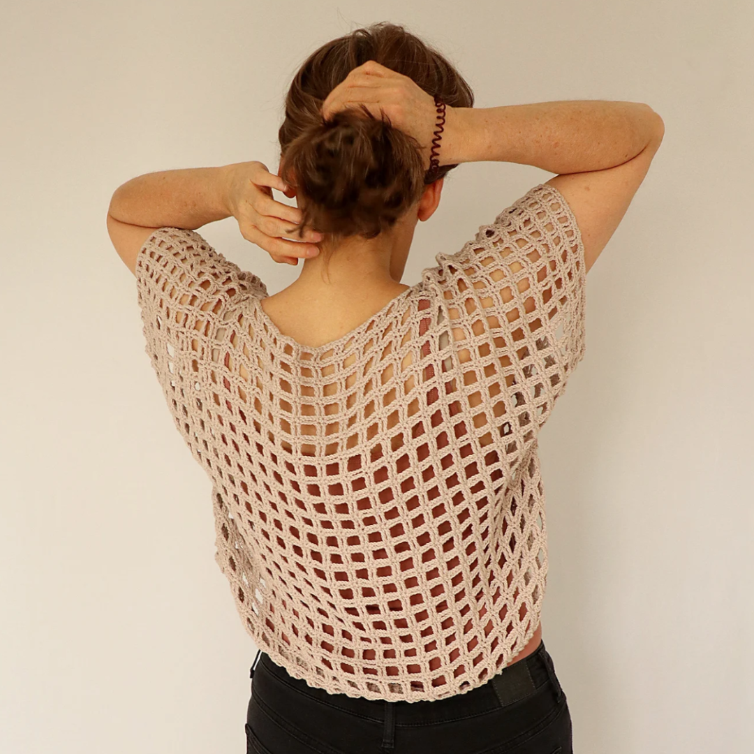 Crochet Pattern Summer Sweater "Square Dance"