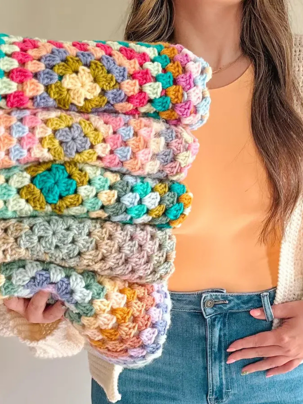 Jovie Crochet Cardigan Pattern (PDF Tutorial, Kids to Adult Sizes)