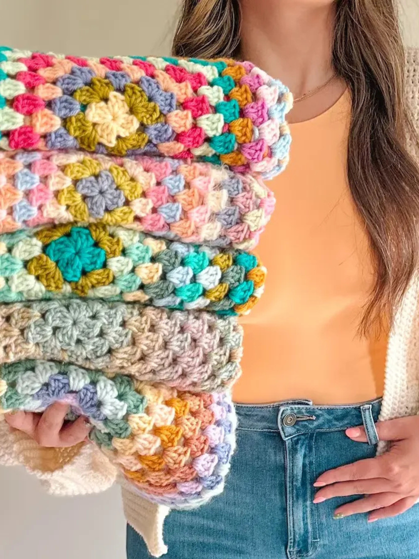 Jovie Crochet Cardigan Pattern (PDF Tutorial, Kids to Adult Sizes)