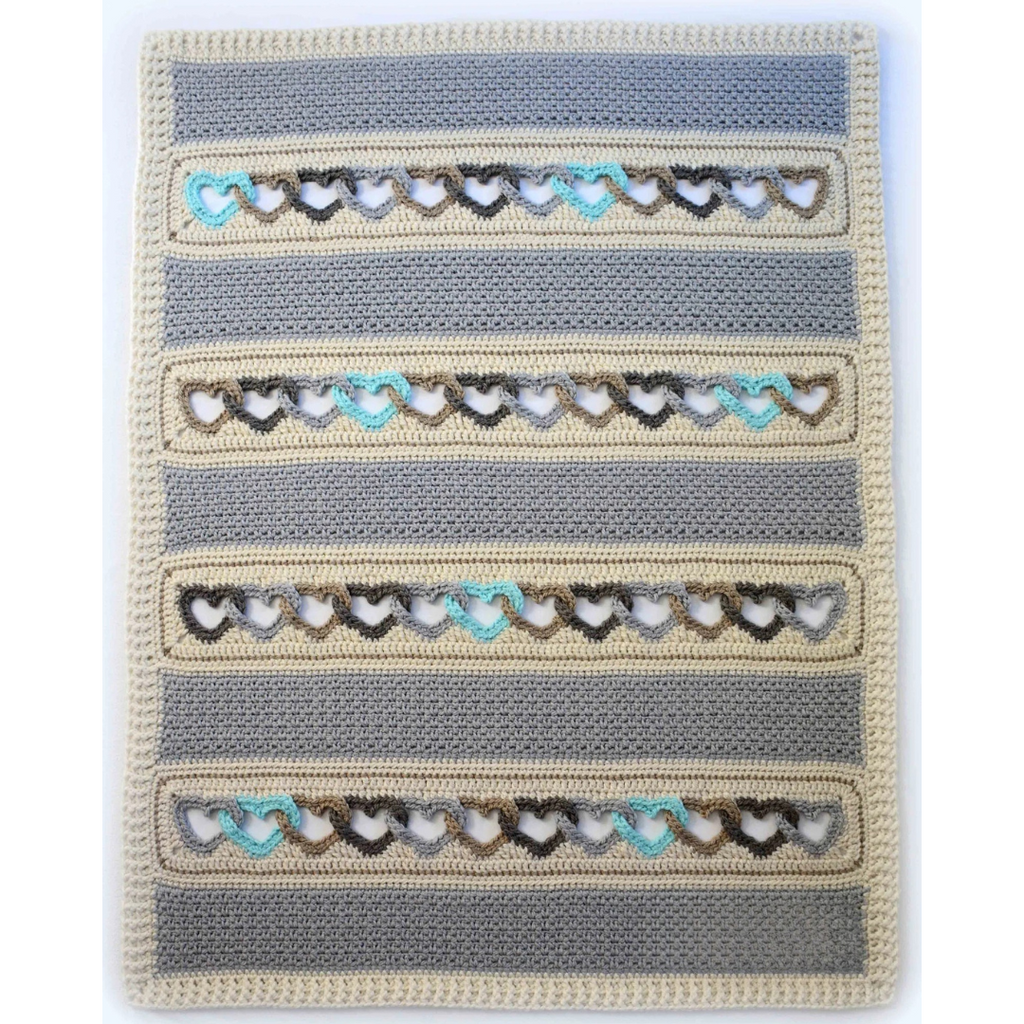 Häkelmuster – Mit ganzem Herzen - Herz-Afghan-Muster