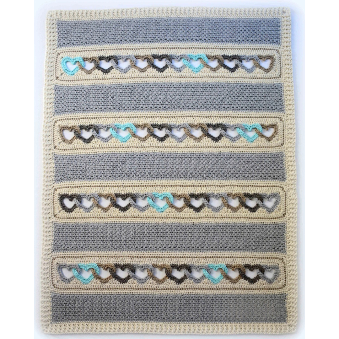 Häkelmuster – Mit ganzem Herzen - Herz-Afghan-Muster