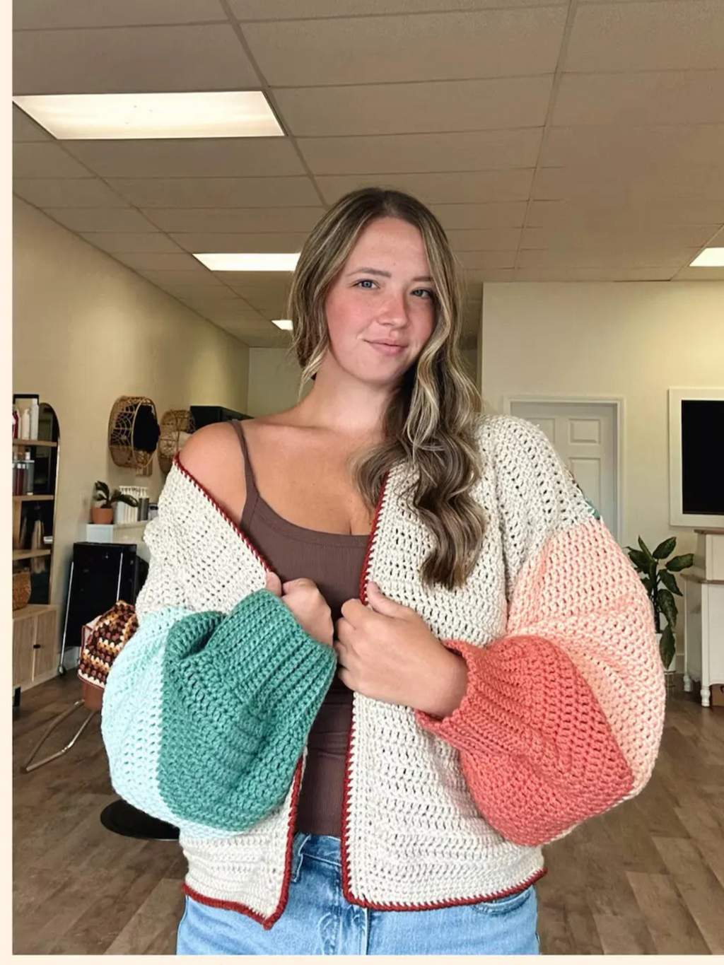 Jovie Crochet Cardigan Pattern (PDF Tutorial, Kids to Adult Sizes)